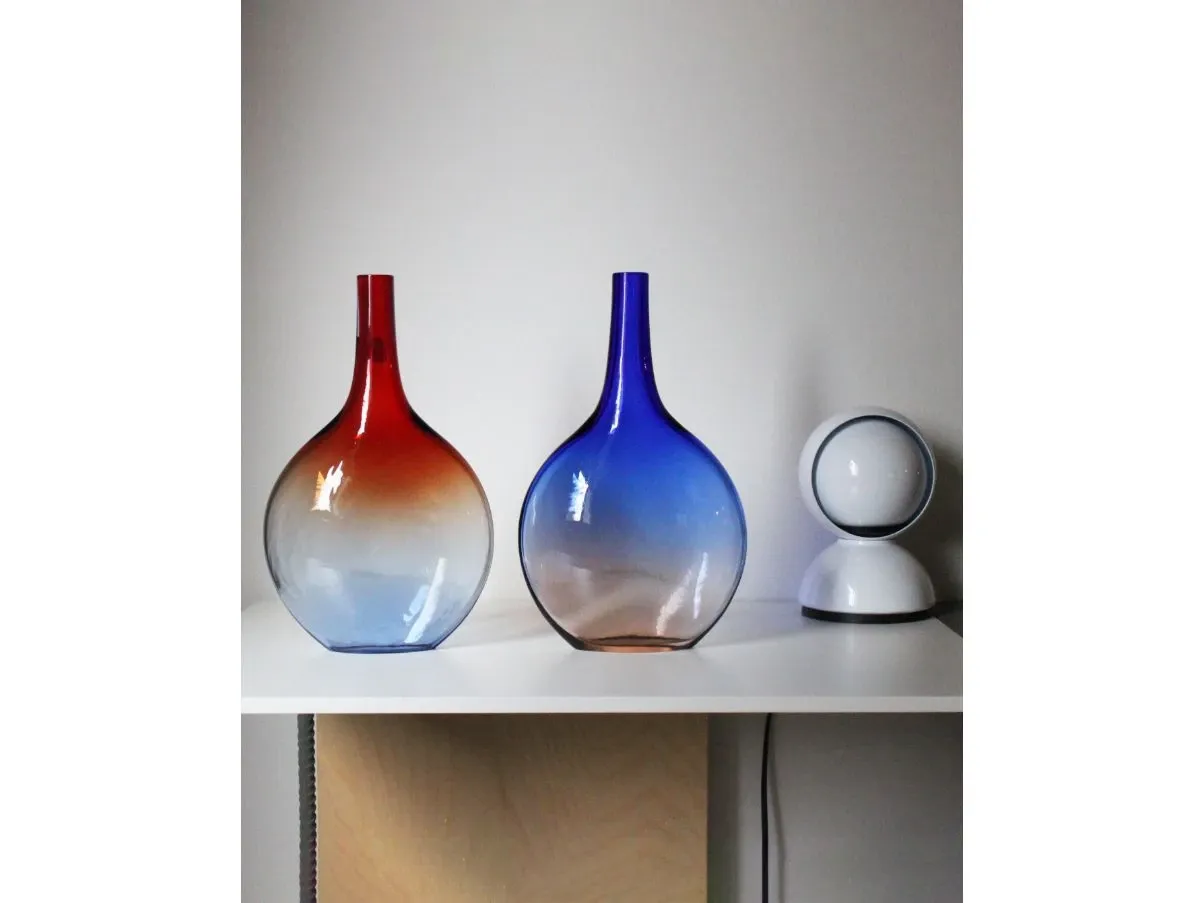 Set 2 vasi in vetro di Murano di Alfredo Barbini, Barbini Murano 2