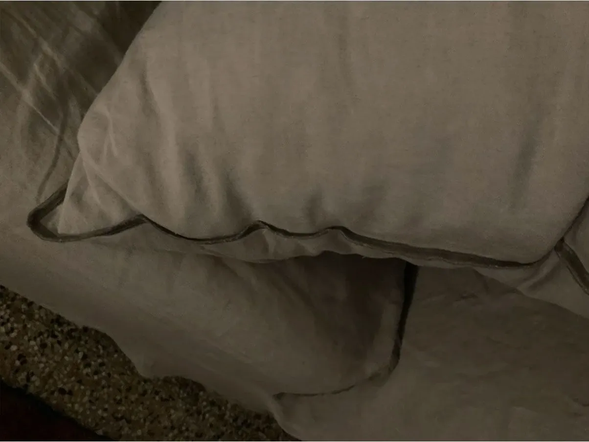 Ghost 3-seater sofa in removable linen (grey), Gervasoni 4