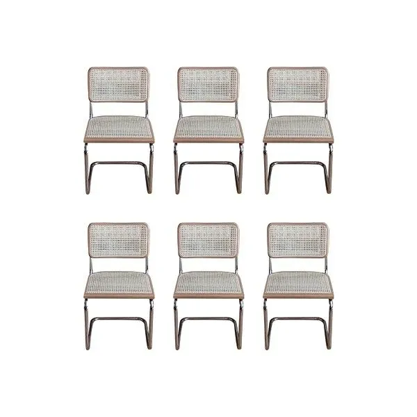 Set of 6 Cesca chairs in Light Beech by Marcel Lajos Breuer, MDF image