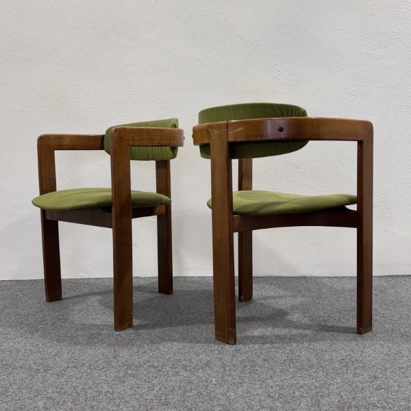 Pair of armchairs in the style of Afra & Tobia Scarpa image