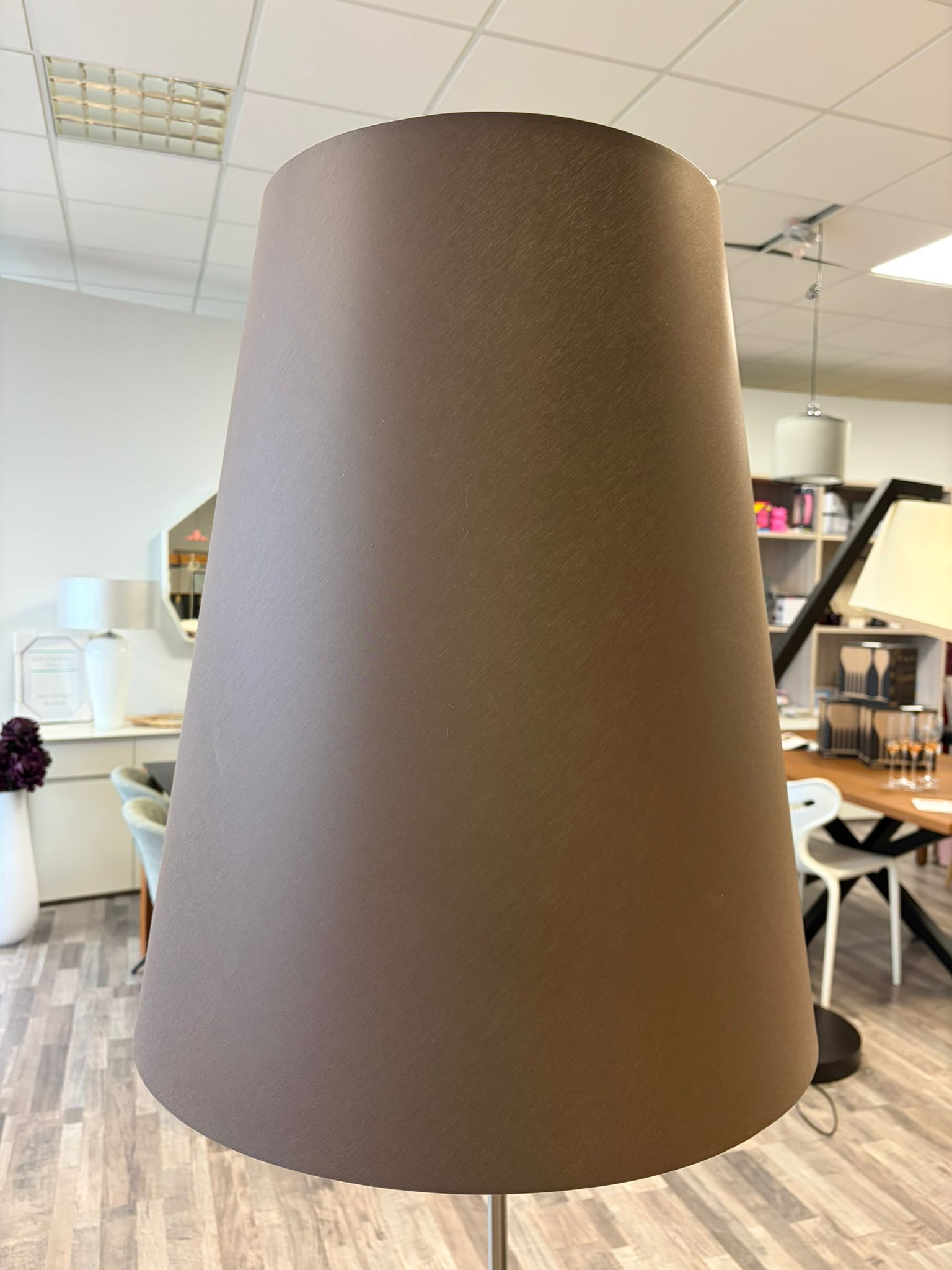 Grand Elegance Brown Fabric Floor Lamp Main