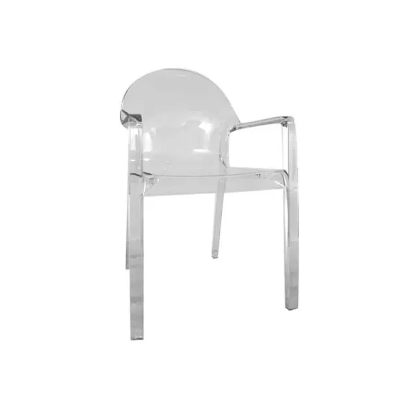 Tosca chair in transparent polycarbonate with armrests, Magis image