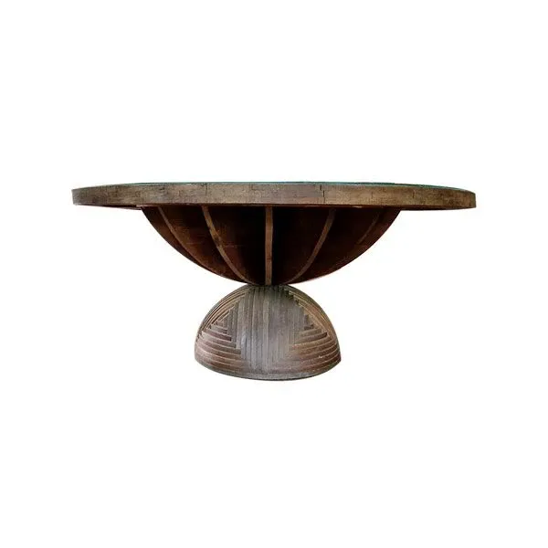 Rosa dei Venti table in wood by Mario Ceroli, Poltronova image