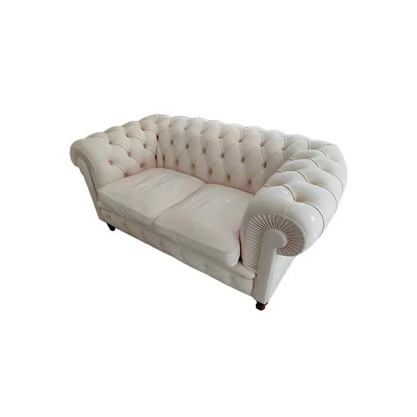 2 seater Chester sofa in leather (white), Poltrona Frau image