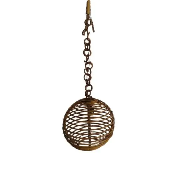 Vintage wicker pendant lamp (1950s), image