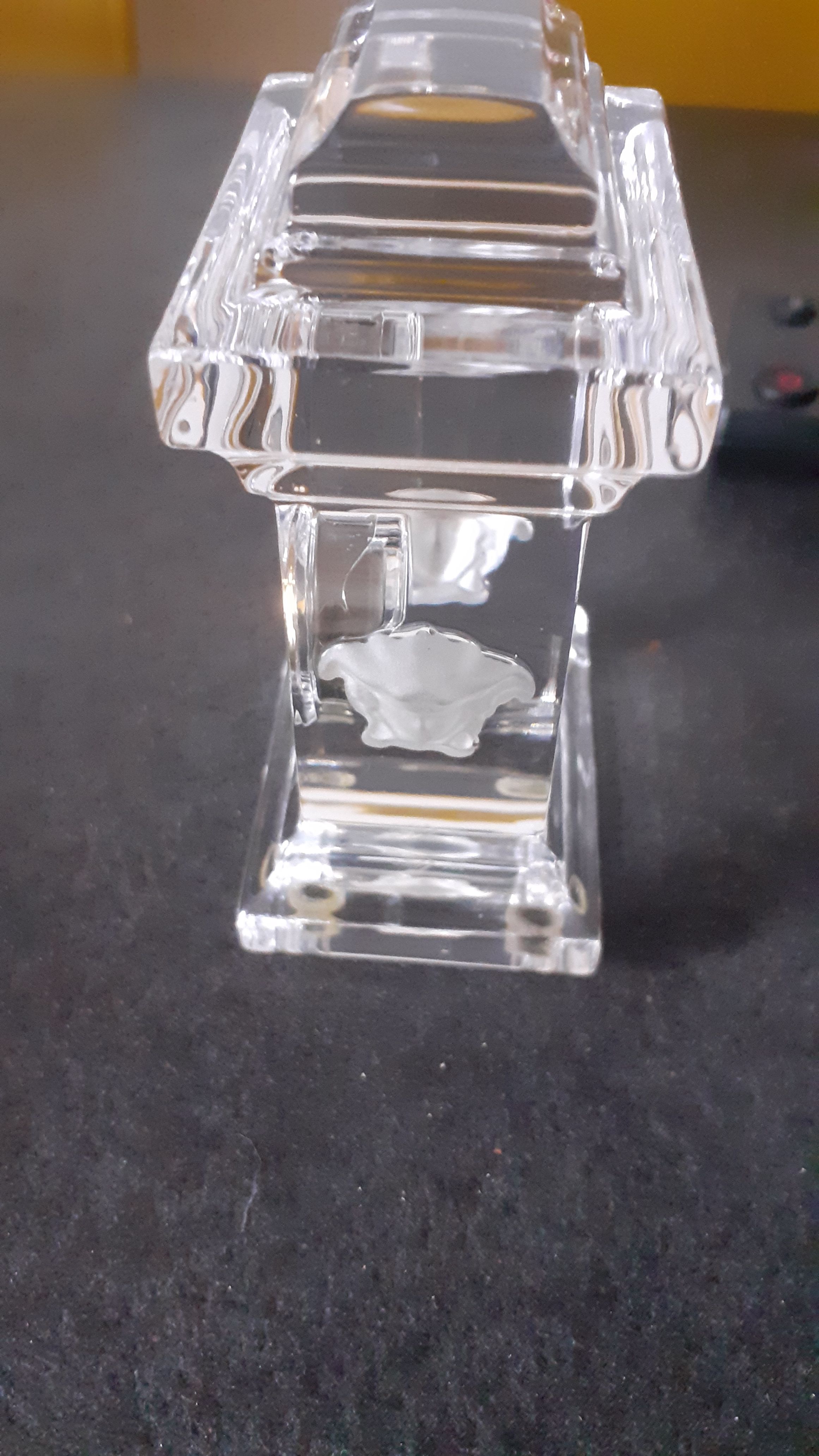 Transparent Table Clock for Versace Brand