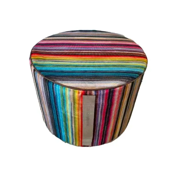 Siberia round pouf in velvet (multicolored), Missoni image