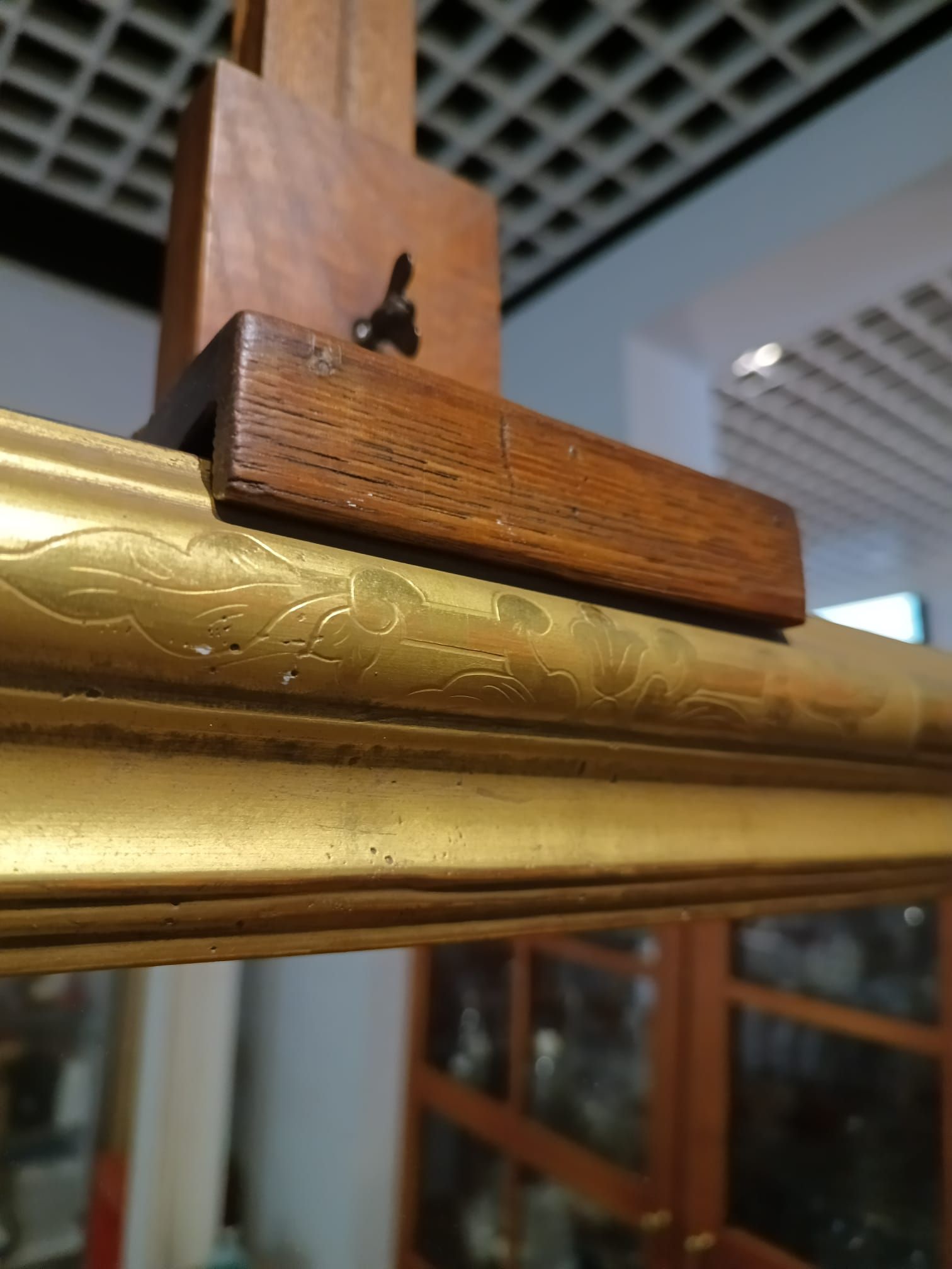 Valeriano Bertolini Gold Leaf Wall Mirror Details