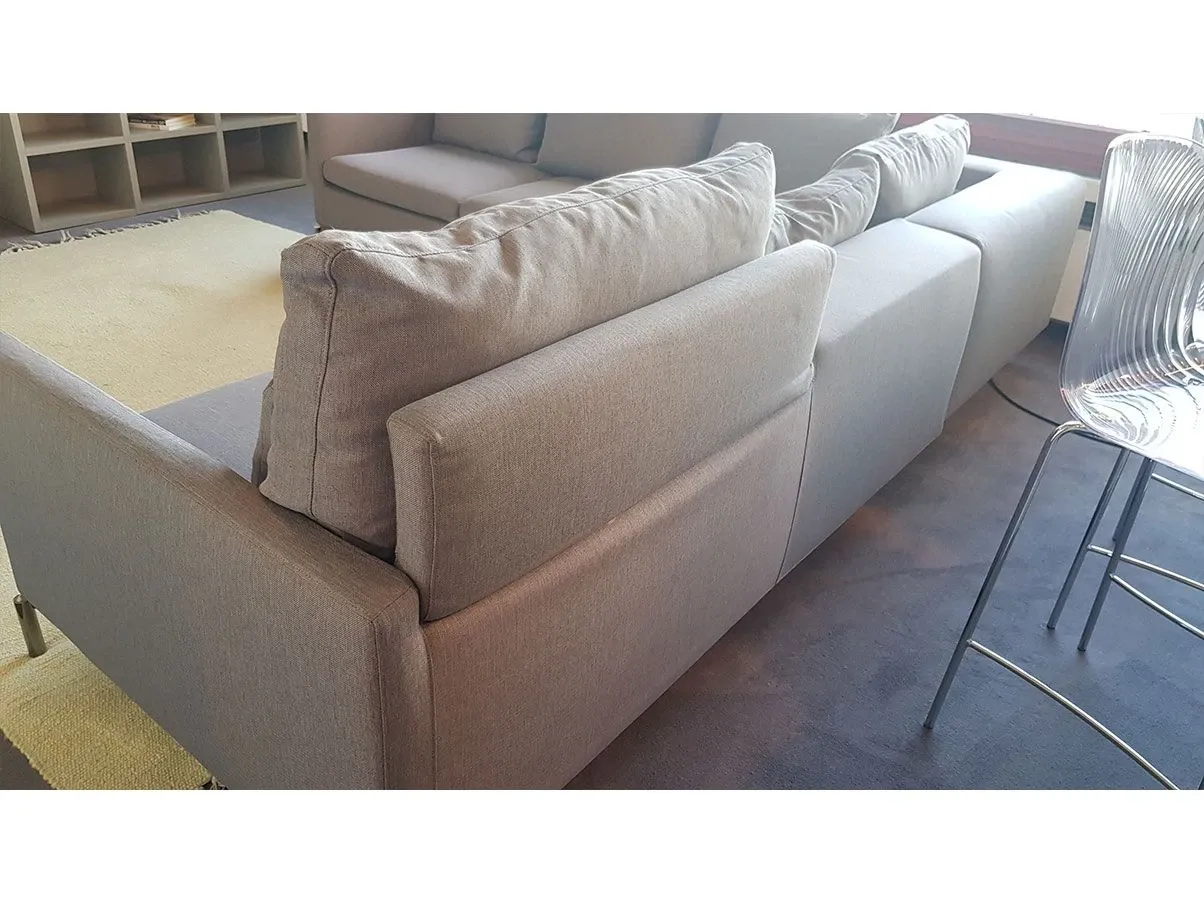 Reef corner sofa in fabric (grey), Novamobili 