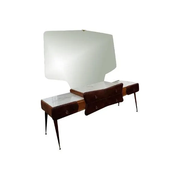 Consolle vintage con piano in marmo di Carrara (anni '60), 