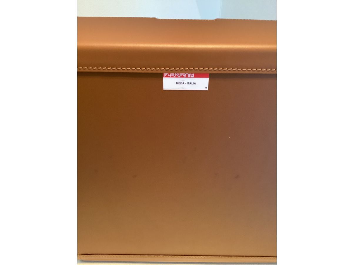 Contenitore/portaoggetti in cuoio di Antonio Citterio, Flexform Brand
