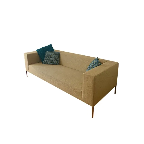 Allen 3 seater sofa steel and fabric (yellow), MDF Italia image