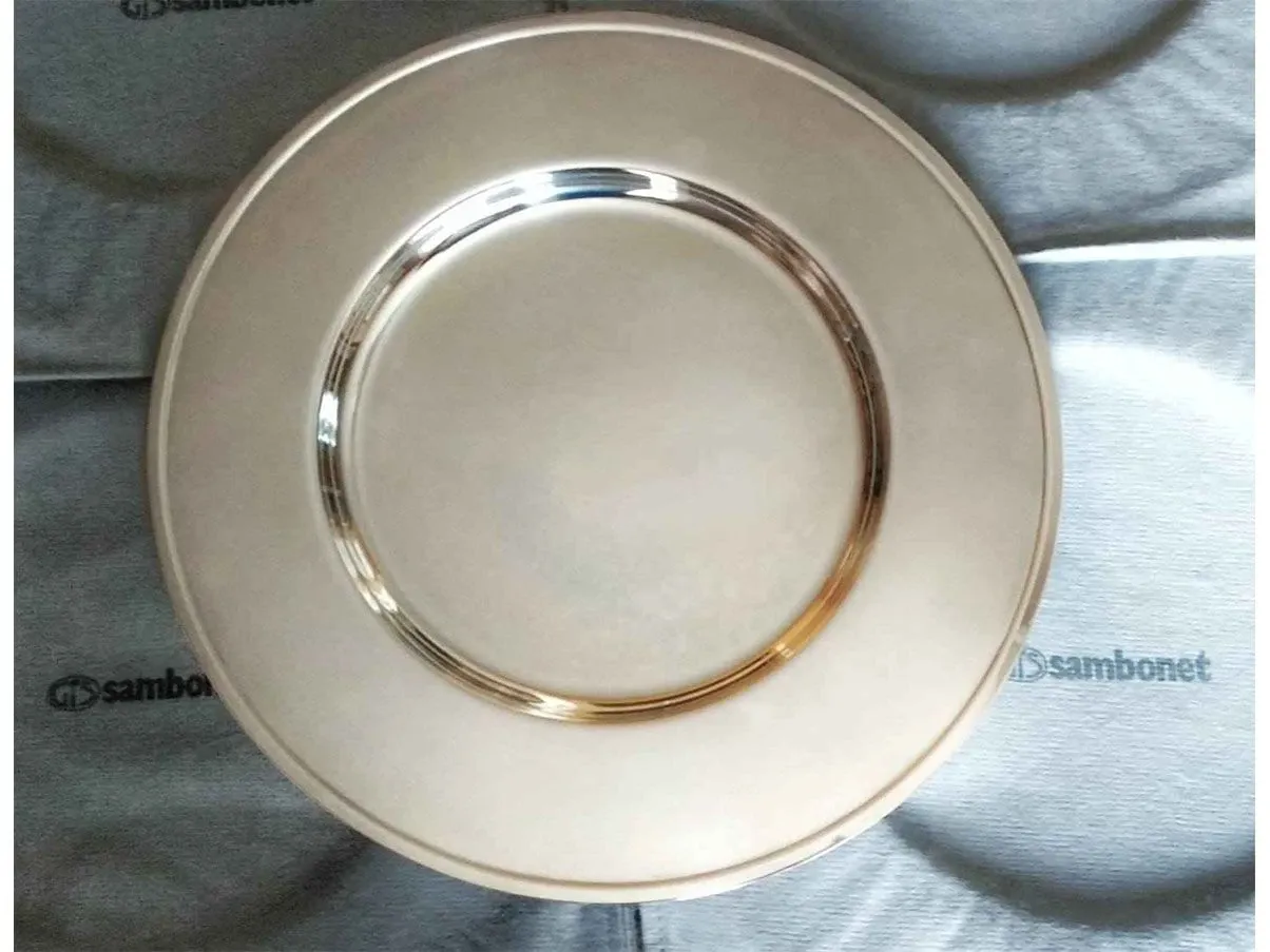 Set of 12 Contour presentation plates in stainless steel 3