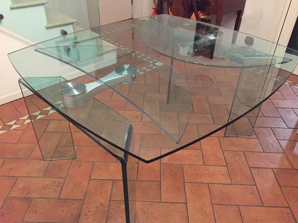Tavolo ovale Ray Plus allungabile vetro (trasparente) 3