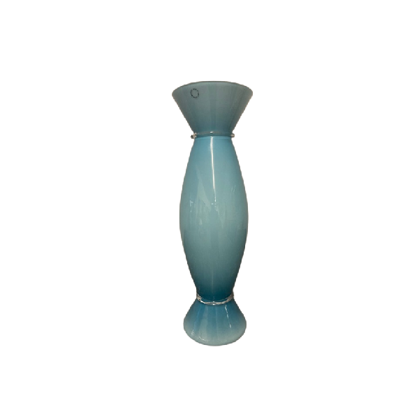 Vintage turquoise Acco vase (1990s), Venini image