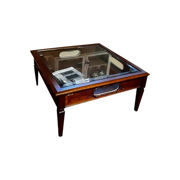 Tavolino contenitore quadrato in legno di ciliegio, IMART image