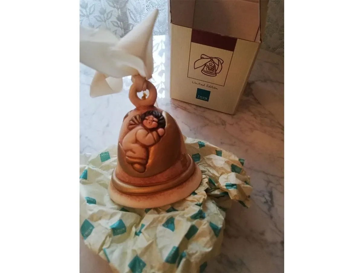 Christmas bell with ceramic angels, Thun 