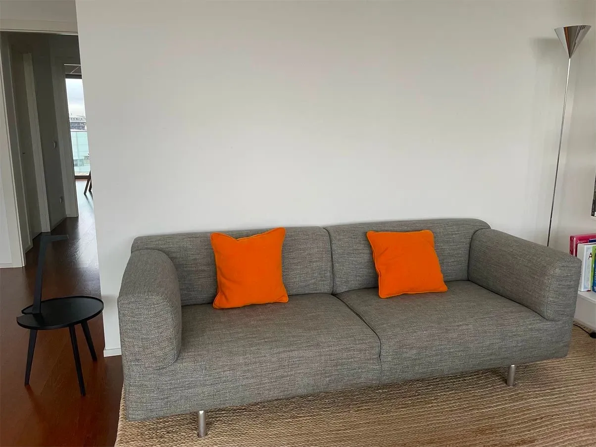 Met model sofa in gray cotton, Cassina 2