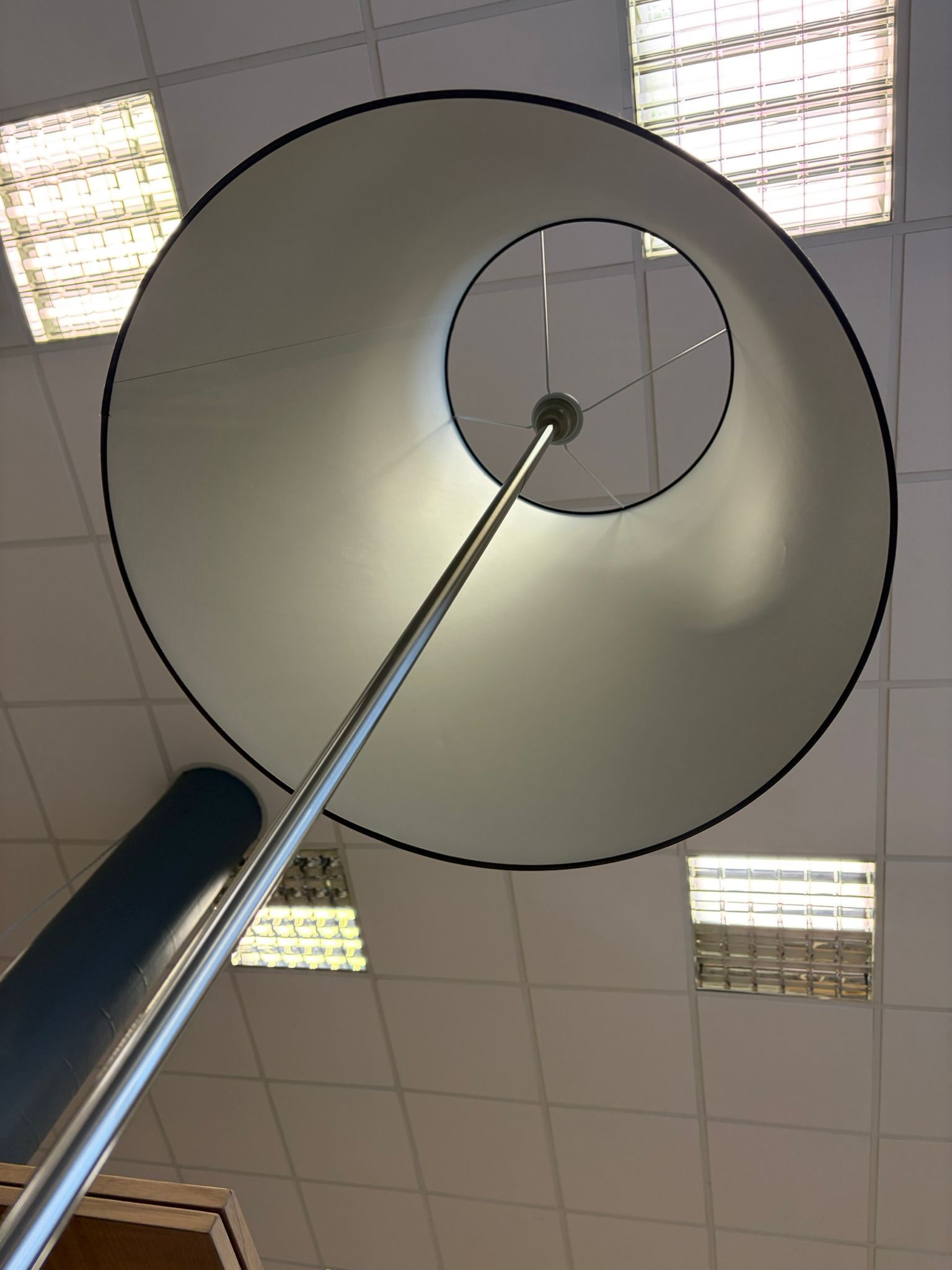 Grand Elegance Brown Fabric Floor Lamp Side