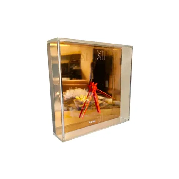 Square clock Tic & Tac plastic material (gold), Kartell image