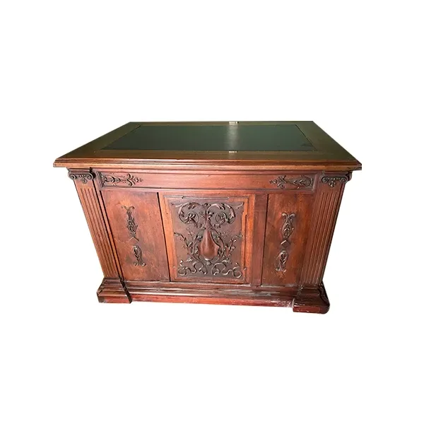 Vintage Notary Desk in Carved Wood (1930s), image