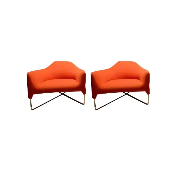 Set of 2 Baly armchairs in fabric by Carlo Colombo, Poliform image