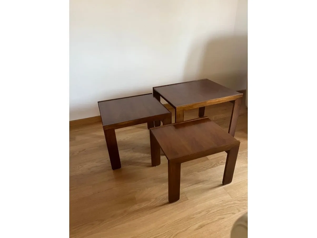 Set of 3 coffee tables by Afra and Tobia Scarpa, Cassina 4