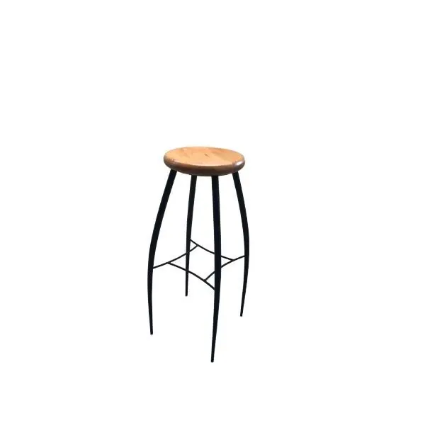 Crab stool in black natural wood, Zeus image