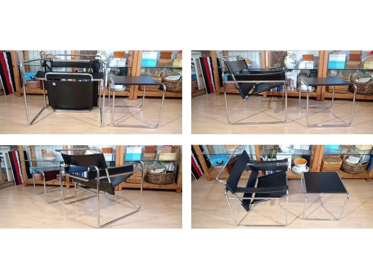 Set poltrona Wassily e tavolino Laccio B9 di M. Breuer, MDF Italia 6