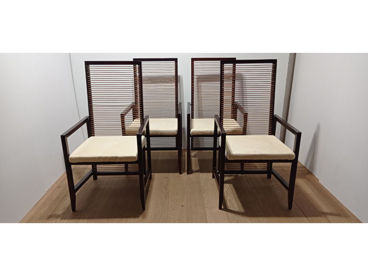 Set di 4 sedie da pranzo beige ASTORIA 