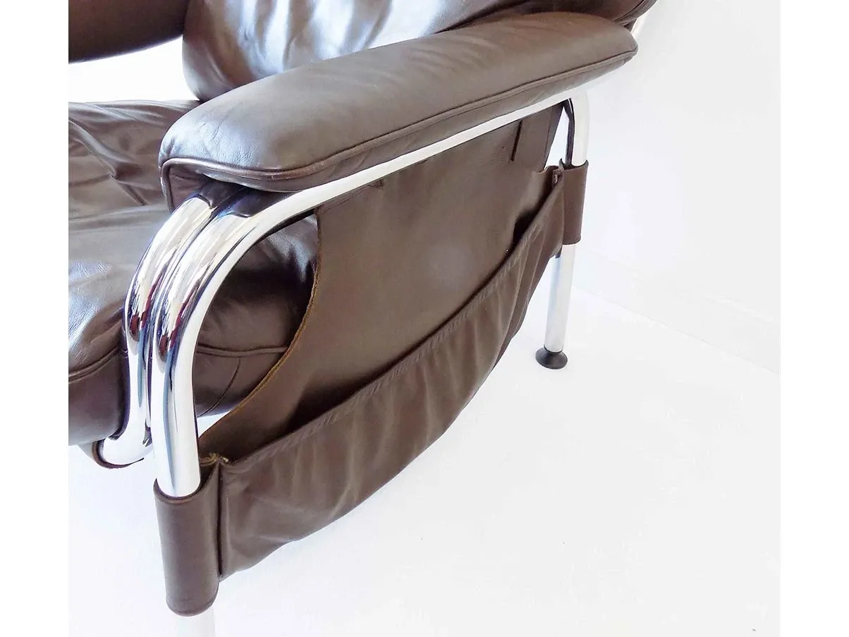 Poltrona Kangaroo di Hans Eichenberger in pelle 9