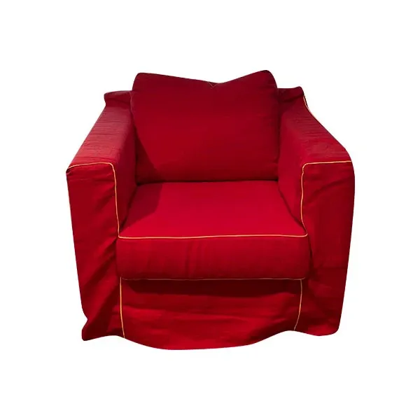 Armchair in solid wood and fabric, La Maison Coloniale image