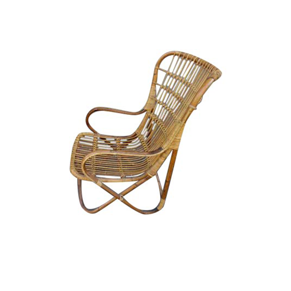 Vintage rattan armchair with armrests, Bonacina1889 image