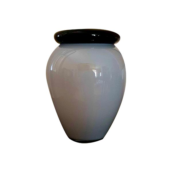 Vaso vintage in vetro di Murano grigio (anni'80), AV Mazzega image
