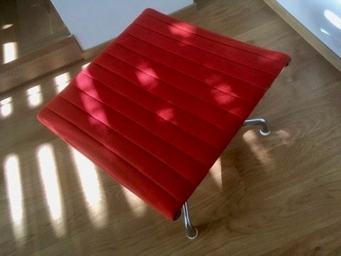 Red EA124 Lounge Chair by Charles and Ray Eames Optional10