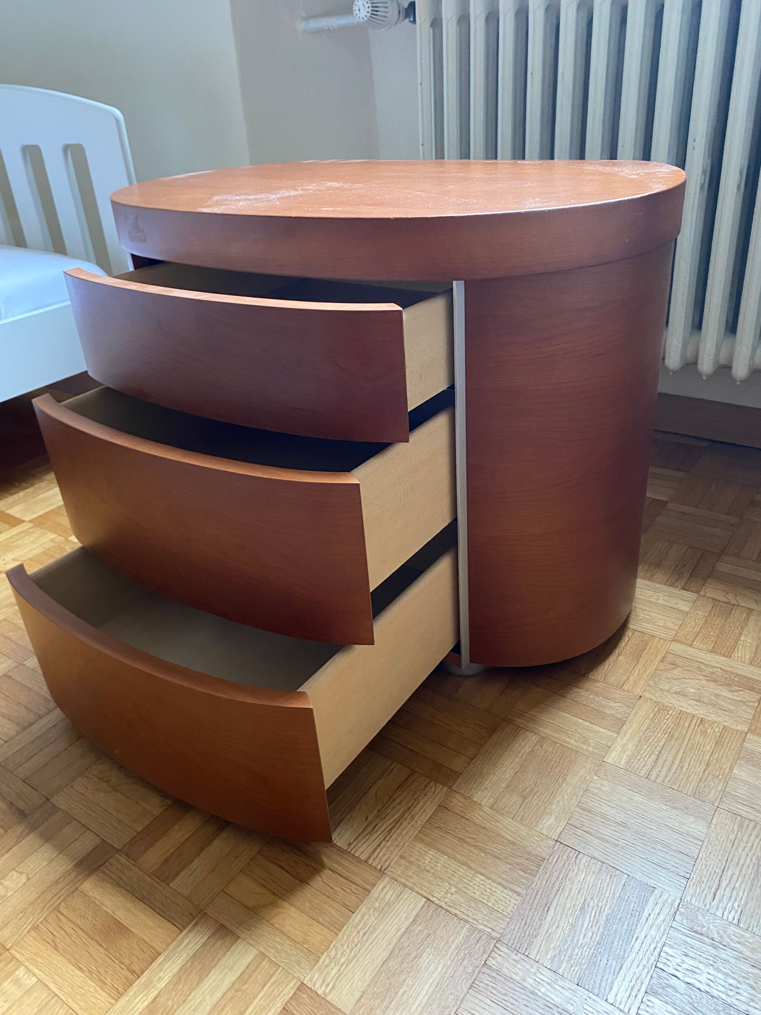 Cherry Wood Nightstand (1990s) Front