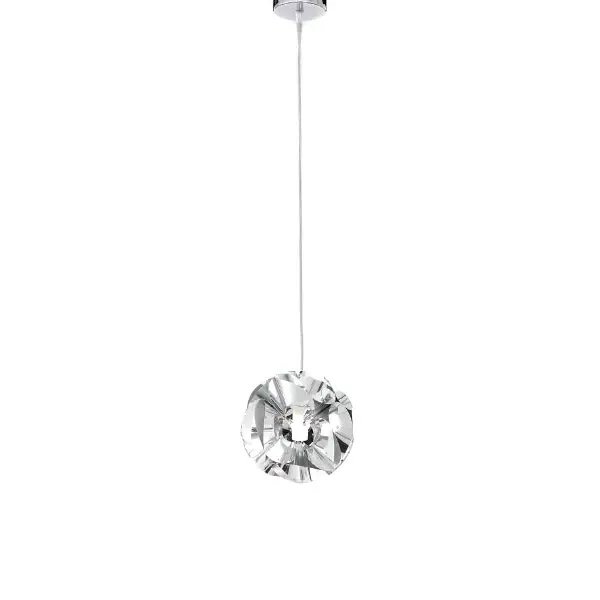 Floral suspension lamp in folded aluminum, Panzeri image