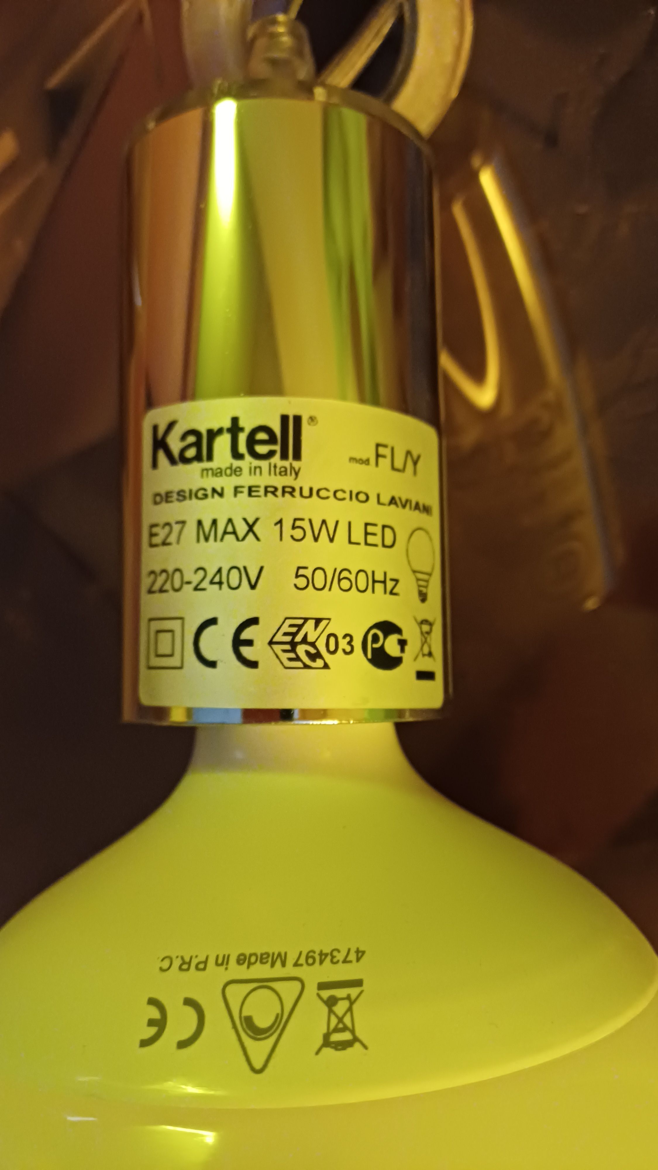 Suspension Fly orange de Ferruccio Laviani Brand