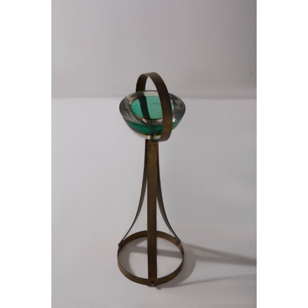 Posacenere in vetro di Murano con piedistallo (anni '50), image