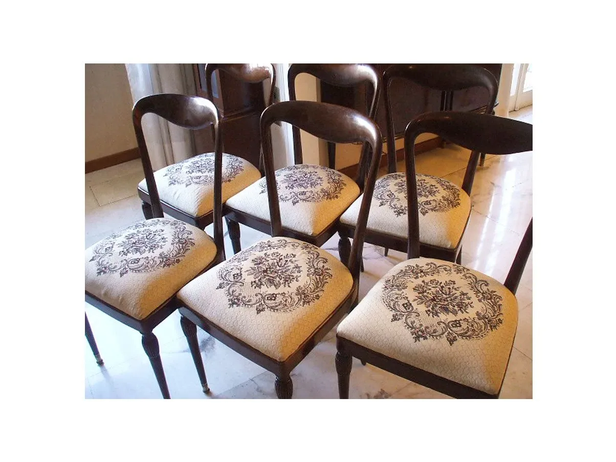 Set 6 1960s rosewood chairs 4