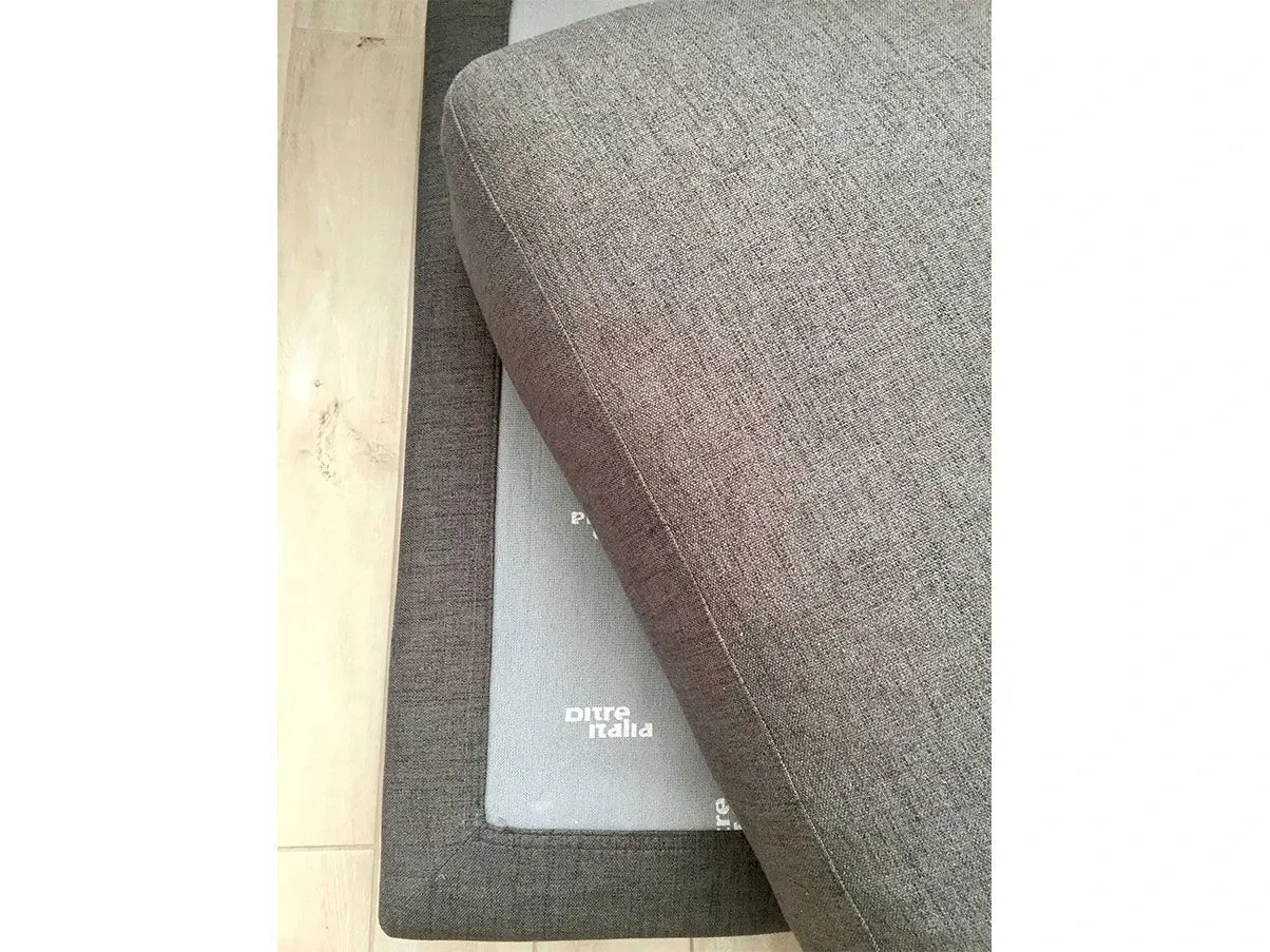 Pouf quadrato Lennox in tessuto (grigio), Ditre Italia 