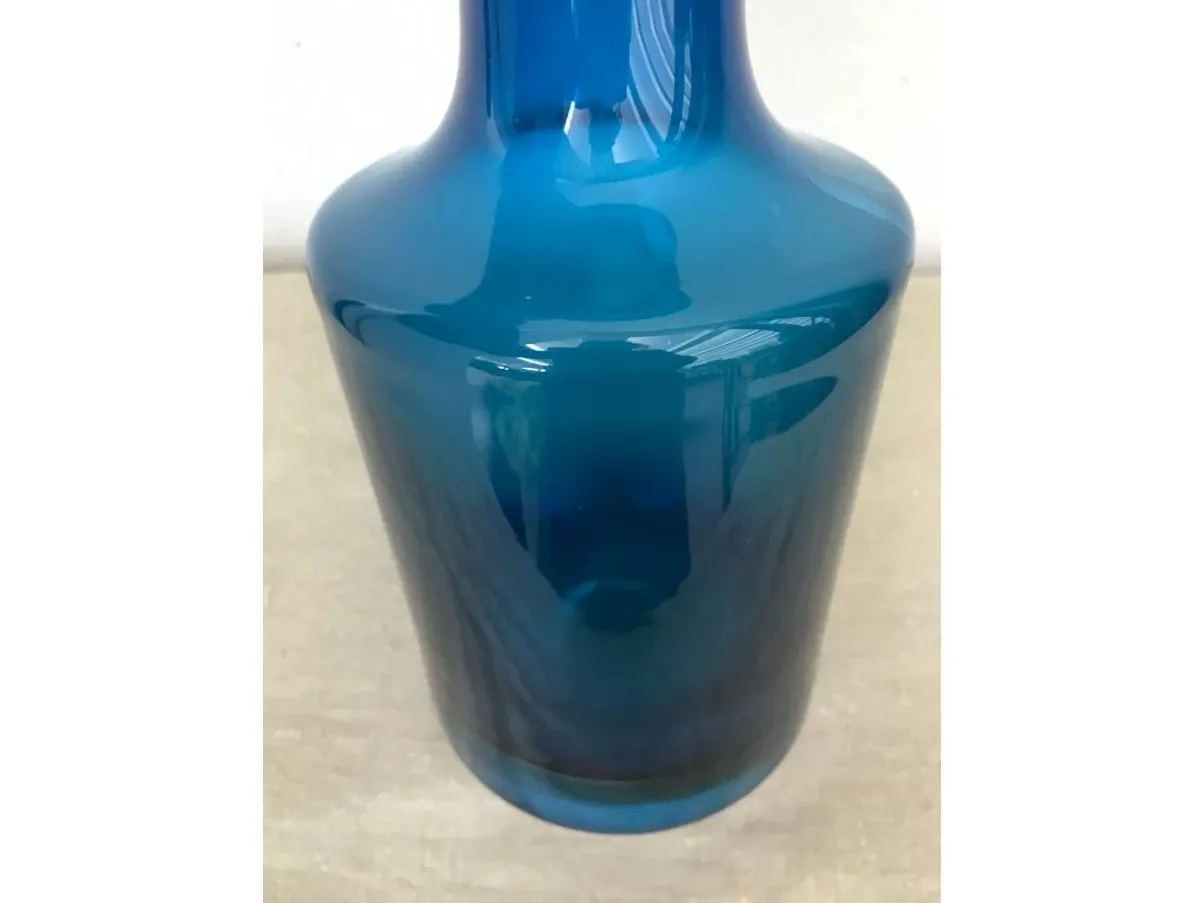 Vintage blue Murano glass vase (1950s), 3