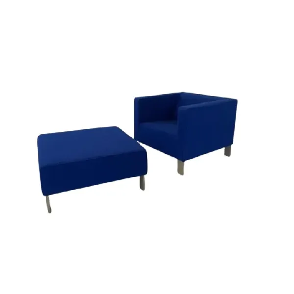 Minimal armchair and pouf set, Lensvelt image