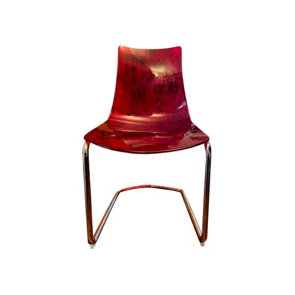 Ice chair in metal and plastic material (red), Calligaris image