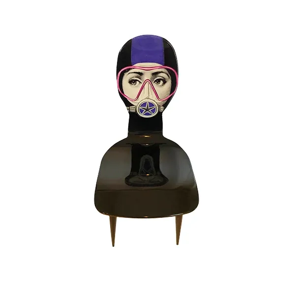 Silviasub chair in painted wood (black), Fornasetti image