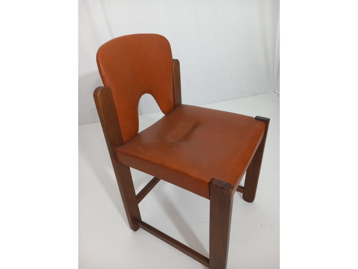 Set di 6 sedie in legno di faggio (anni '60) Front