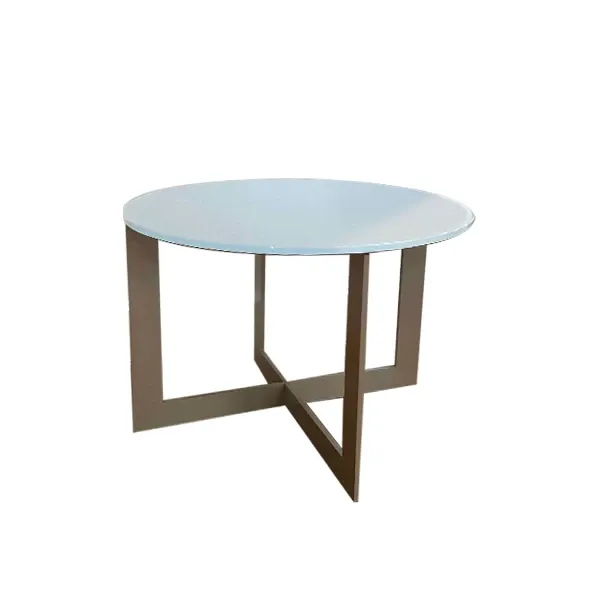 Domino Next round coffee table in metal and glass, Molteni&C image