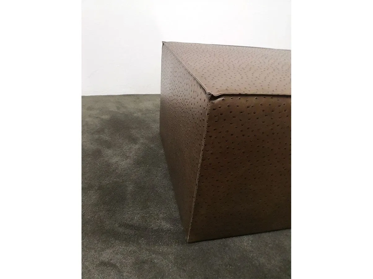 Pouf XL Floss rivestimento pelle (marrone), Ivano Redaelli 6