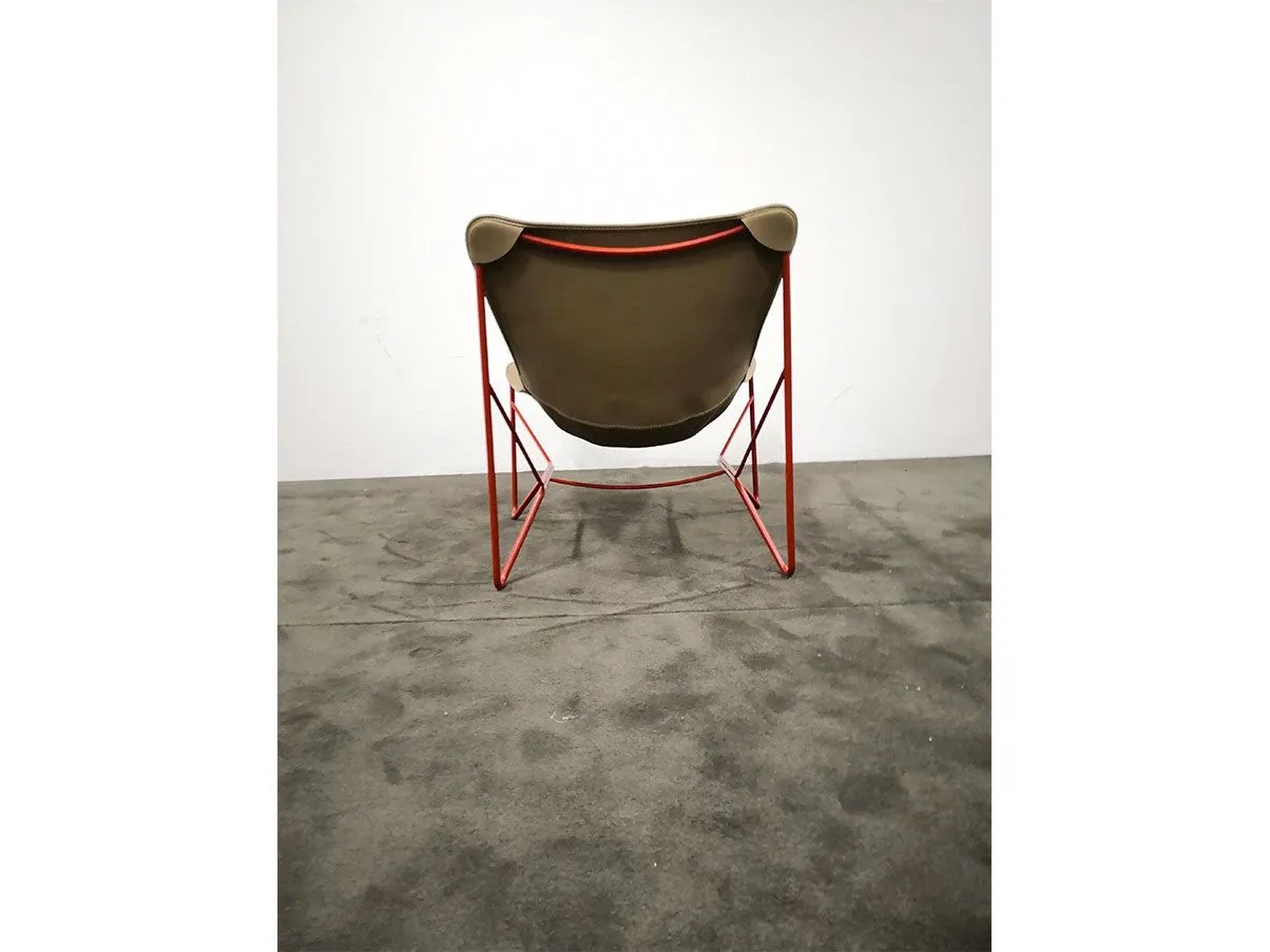 Set 2 poltroncine Gwen metallo e pelle (beige), Ivano Redaelli 3