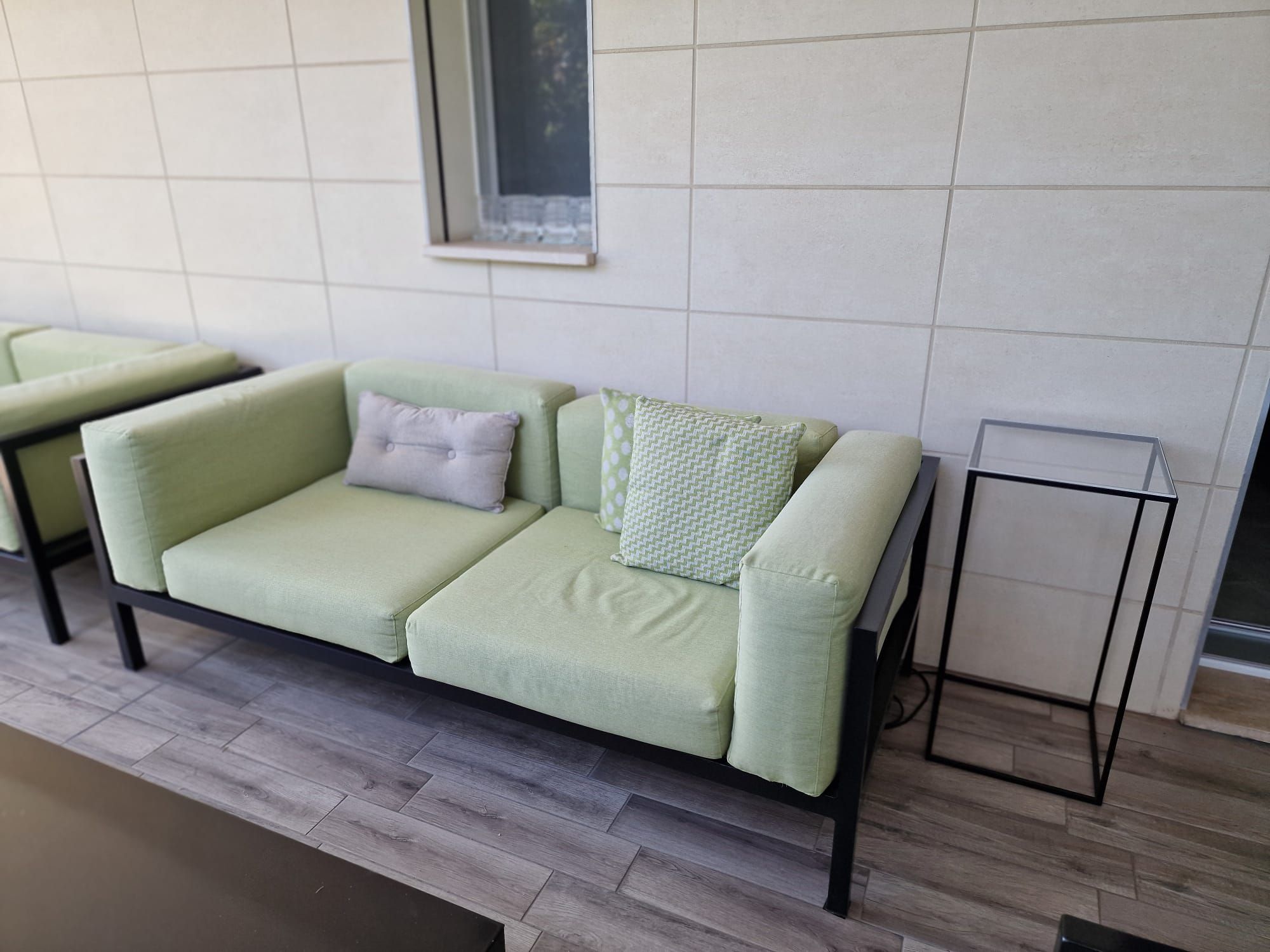 Canapé de jardin 3 places Landscape vert clair Front